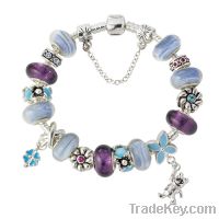 Wholesale fashion blue and purple bead charm bracelets AF61