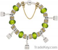 Wholesale fashion spring green bead charm bracelets AG31