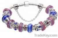 Wholesale fashion grace purple and blue bead charm bracelets GA61