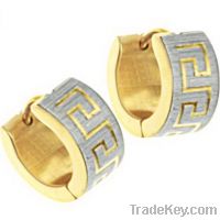 Sell Fashion Wholesale Stainless Steel Golden Earrings Jewelry Jewellery HY