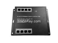 9 Port FE Wall Mounted Switch with 8 PoE Ports, 802.3af/at