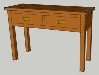 solid pine console table