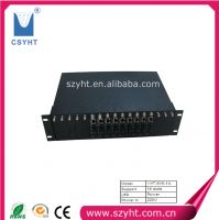 Sell 816 fiber optic media converter rack
