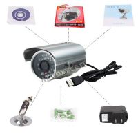 USB Waterproof IR Camera w/Motion Detection Night Home Security DVR Camera Support TF Card Storage Loop Recording