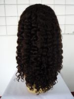 Afro curl human hair full lace wig