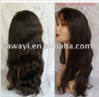 natural straight guaranteed 100% human hair free style lace front wig