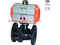 Sell CE, ISO 2 pc flanged pneumatic ball valve