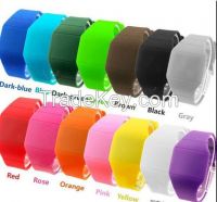 Hot Sale Fashion Cheapest Digital Display Thin LED Touch Screen Silicone Wristwatch