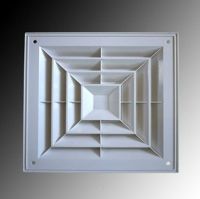 Plastic square air ceiling diffuser for ventilation
