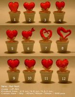 Sell Little Potted Glass Cactus & Heart