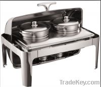 Full size roll-top chafing dish set bain maries
