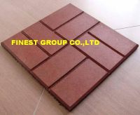 Brickface rubber tile