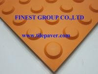 Rubber tactile tile, tactile indicator tile
