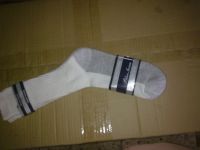 Crew White Socks with Gray Sole