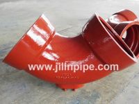 ductile iron pipe fittings, double socket bend with outlet.