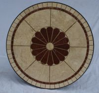 FT531570 Round 30\" Travertine Mosaic Table Top