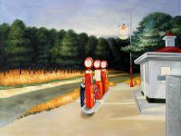 Mobil Gas-oil painting