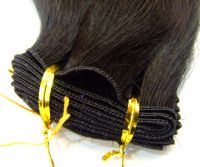 Sell hand-tied human hair weft