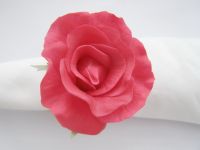 Sell real touch flower-red rose napkin ring