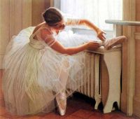 sell ballet dancer handmade oil painting