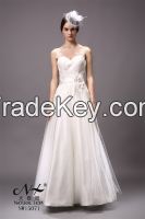 A line ivory lace flower wedding dresses 2015 new style sale