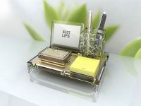 we are offering acrylic office supplies, like name card box, pen holder