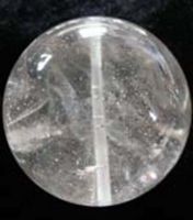 Sell clear, smooth bead w/central pin hole