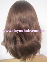 Sell  100%Mongolian  hair silk top wig