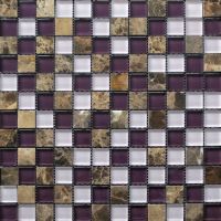 glass mix stone mosaic 23X23X8