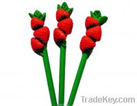 Novel Handicrafted Strawberry Ballpoint Pen Free Giveaway Ball Pen