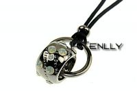 wholesale rhinestone circle pendant necklace