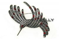 Wholesale Bird Shaped Alloy Vintage Brooch