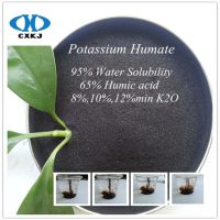 Offer :95% potassium humate shiny crystal for drip irrigation