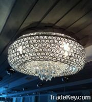 Round crystal ceiling lamp