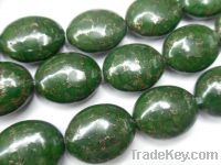 Sell golden veins turquoise beads withbeautiful veins on the surface