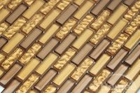 BG06 Strip golden glass mosaic tile-china mosaic wholesale