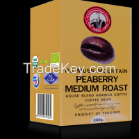 Organic Peaberry Roasted Whole Coffee Bean