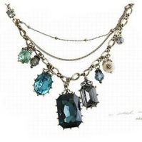 Sell Blue sapphire gem pendant, chain necklace, wholesale, 42g, 44 cm,