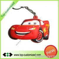 Sell Hot selling Lightning McQueen soft rubber silicone keychain