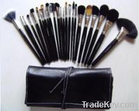 Sell 24 Pcs Pro Make up Cosmetic Black Brushes Set with Black Case Wit