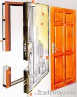 Strengthen steel wooden door