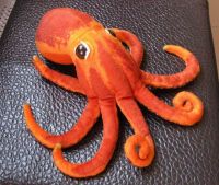 Sell red octopus shaped plush toy