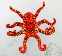 Sell plush octopus shaped window decoration