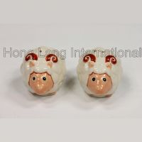 HL4157-Ceramic white sheep salt and pepper/kitchenware