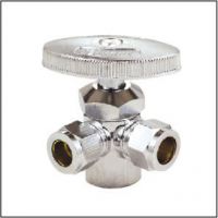 Sell ST-3012 brass angle valve with plastic handle and chrome plated