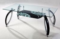 New metal glass coffee table-A033E