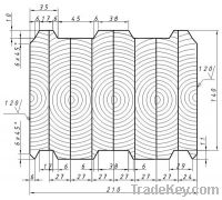 Wooden house wall glued beam