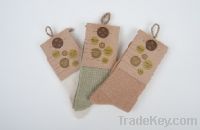 Sell organic natural color cotton socks