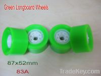 87mm longboard wheels Light Green