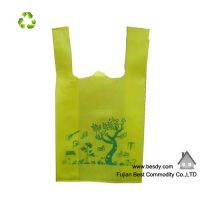 Recyclable non woven fabric U-cut shopping bag